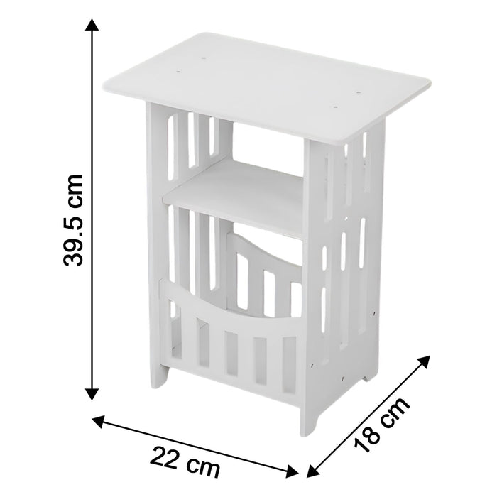 Portable wooden style organizer stand for home or office