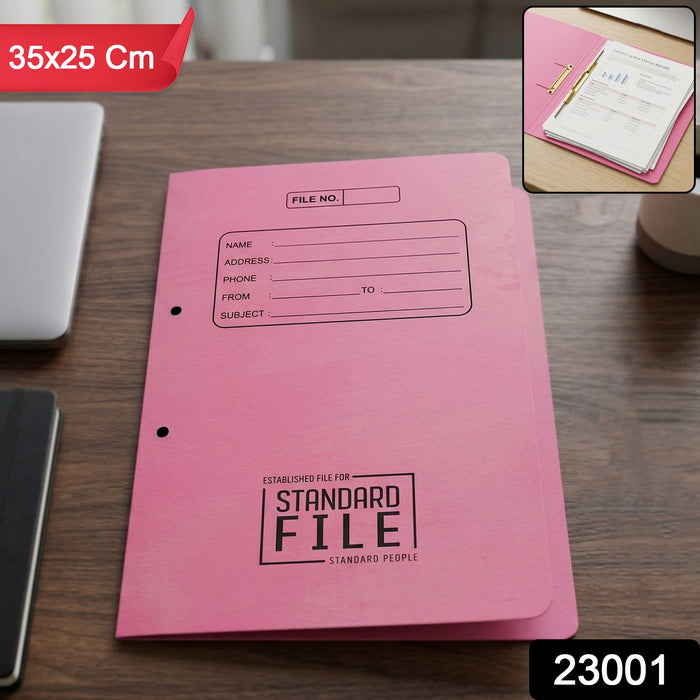 Durable document storage folder with secure metal clip