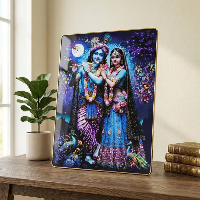 Spiritual Radha Krishna decorative wall painting