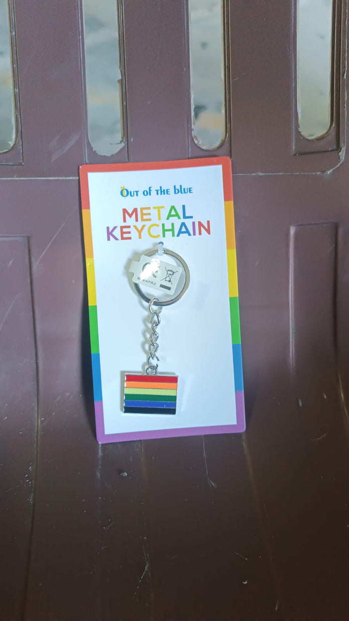 Rainbow keychain in packaging, ready as a gift or personal accessory