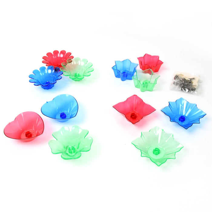Plastic candle cups from the Reflection Diya Set, ready for festive lighting with tealights.