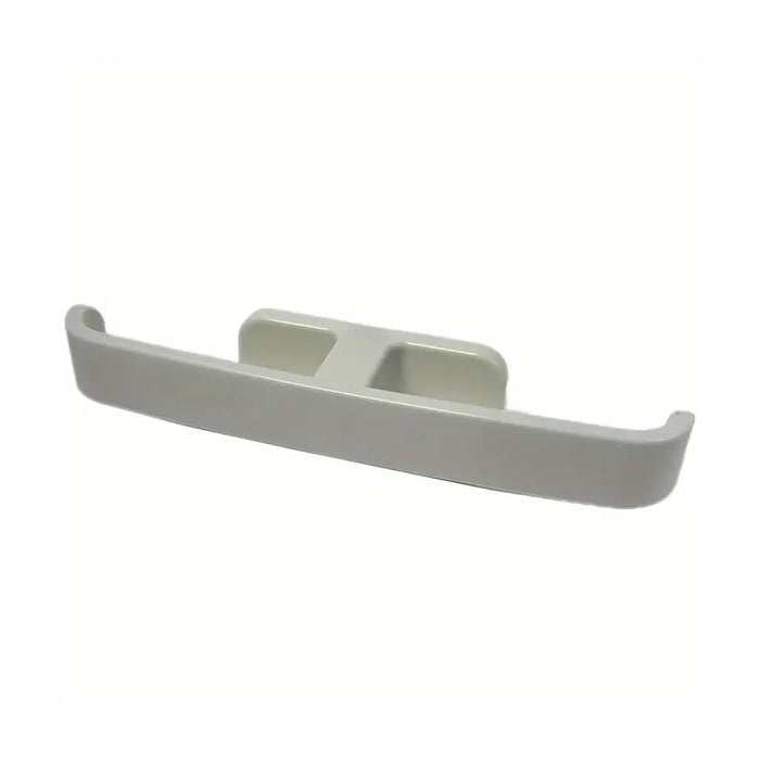 Securely mounted self-adhesive rack holding multiple items without requiring any drilling.