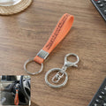 Colorful silicone wrist strap keychain with metal ring hook
