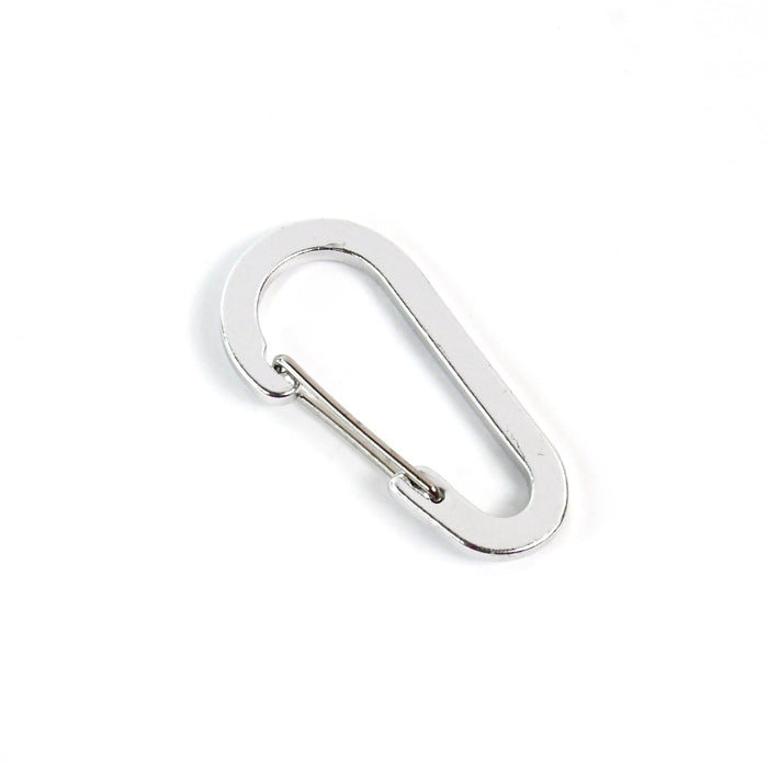 Polished steel small snap hook clasp for keychains and belts