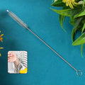 Velvet Wipe 20cm stainless steel straw cleaning brush for reusable straws