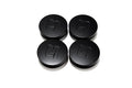 Titan 7 Machine Black Center Caps - C8 Corvette