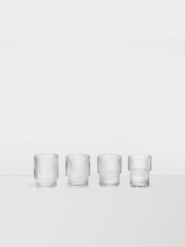 Verres Ferm Living - Ripple (set of 4)