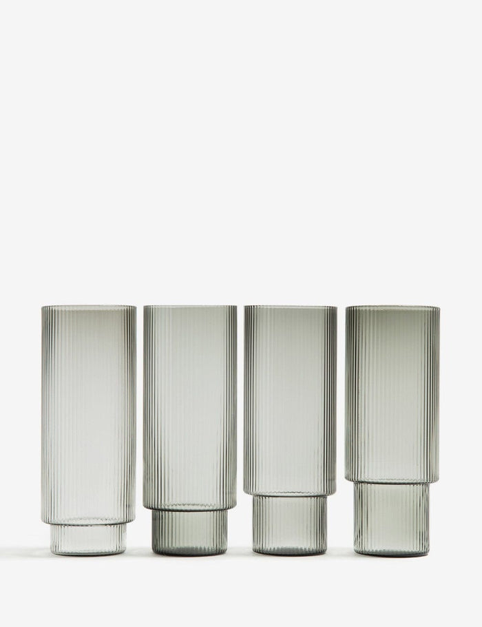 Verres Long Drink Ferm Living - Ripple (set of 4)