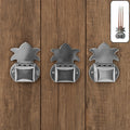 Wall-mount metal incense stick holders with traditional lotus design in stainless steel.